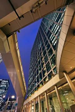 Modern architecture. Elevated Highways and skyscrapers in Tokyo. Stock Photos