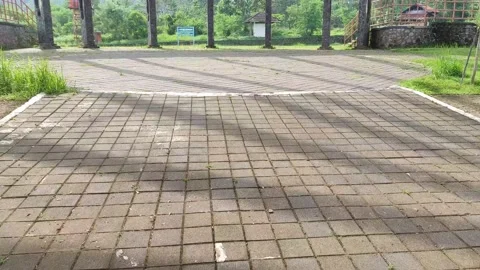 Modern architecture in empty city square Stock Footage 239966886