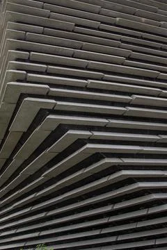 Modern Architecture Facade Pattern in Dundee, Scotland, UK. Stock Photos