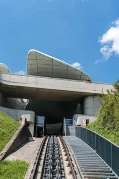 Modern Architecture Funicular Station Fotos Stock