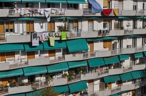 Modern architecture in Genoa Stock Photos