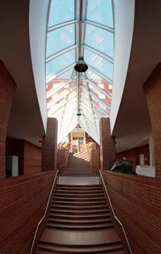 Modern architecture interior Stock Photos