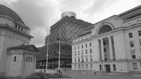 Modern Architecture Of The Library Of Birmingham Stock Footage 156145359
