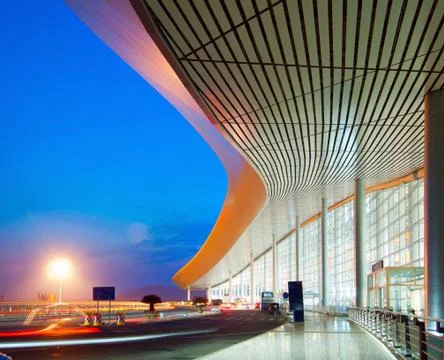 Modern architecture at night Foto stock