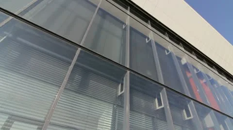 Modern architecture office building close up Video stock 8995083