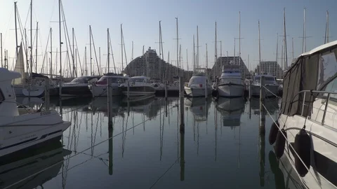 Modern architecture pyramid high risers in southern France Stock Footage 91370968