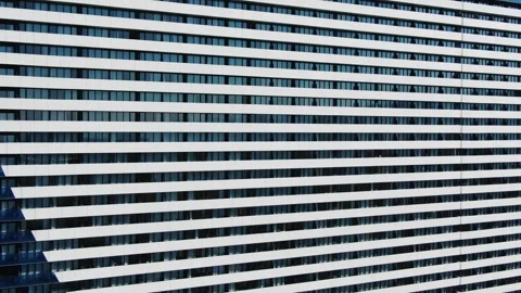 Modern architecture: repeating pattern on a residential building Stock Footage 315781942