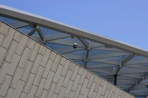 Modern Architecture With Security Camera Fotos Stock