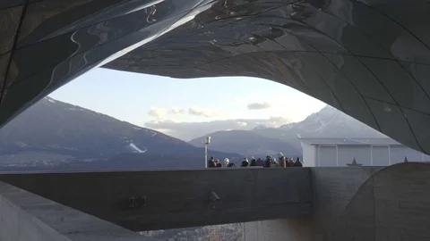 Modern architecture shapes with nature on background Stock Footage 70901100