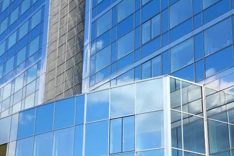 Modern architecture - skyscraper windows background texture. Modern office bu 写真素材