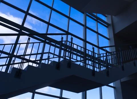 Modern architecture staircase Stock Photos