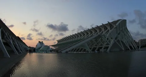 Modern Architecture in Valencia 13 Stock Footage 80209380