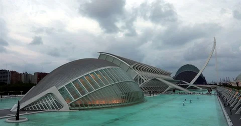 Modern Architecture in Valencia 4 Stock Footage 80508168