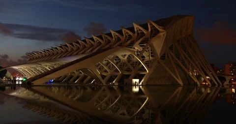 Modern Architecture in Valencia 5 Stock Footage 80505256