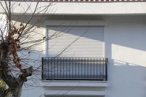 Modern architecture white window Stock Photos
