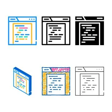 Modern archive folder color icon vector Illustrazione stock