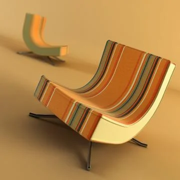 Modern armchair 3D rendering Stock Illustration