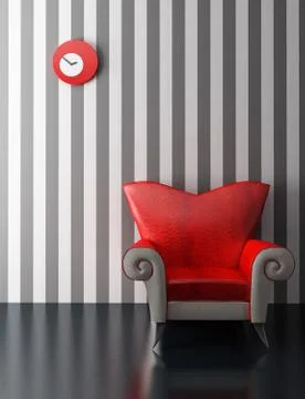 Modern armchair 3D rendering Stock Illustration