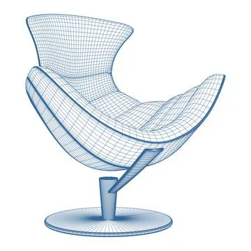 Modern Armchair Vector Stock Illustration