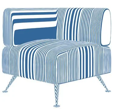 Modern Armchair Vector Stock Illustration
