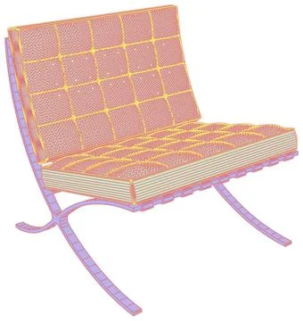 Modern Armchair Vector Stock Illustration