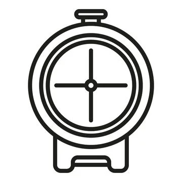 Modern army scope icon outline vector. Rifle gun Stock Illustration
