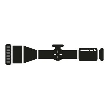 Modern army scope icon simple vector. Rifle gun Illustrazione stock