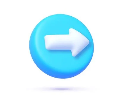 Modern arrow button 3d, great design for any purposes. Digital illustration. 3d Illustrazione stock