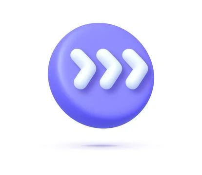 Modern arrow button 3d, great design for any purposes. Digital illustration. 3d Illustrazione stock