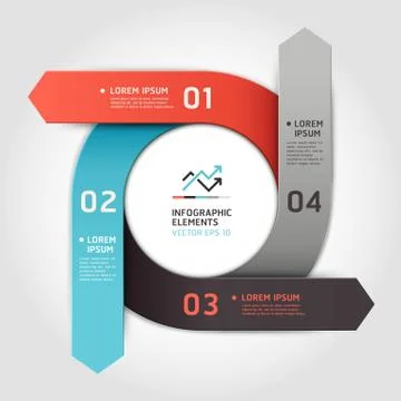 Modern arrow circle step up options banner. Vector illustration. can be used  Stock Illustration