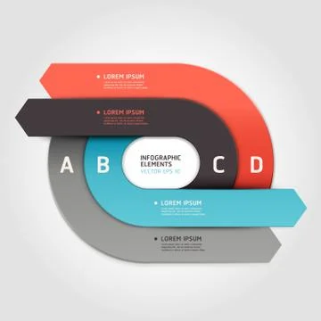 Modern arrow circle step up options banner. Vector illustration. can be used  Illustrazione stock