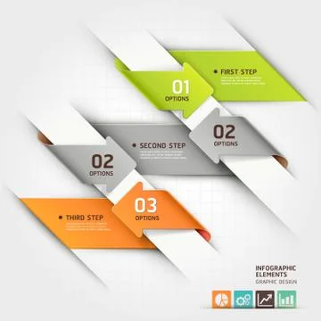 Modern arrow infographics template. Vector illustration. can be used for work Ilustração Stock