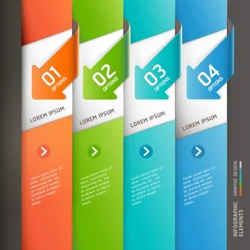 Modern arrow infographics template. Vector illustration. can be used for work Stock Illustration