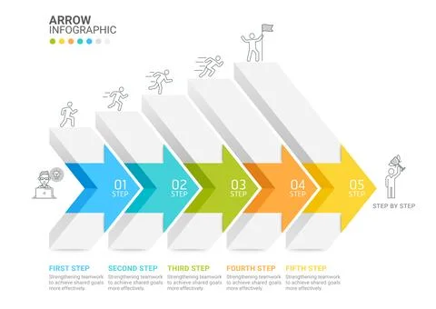 .Modern arrow infographics template. Vector illustration. Иллюстрация