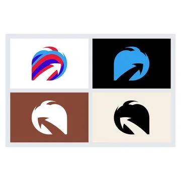 Modern Arrow Logo Design Set for Business Growth Stock Illustration