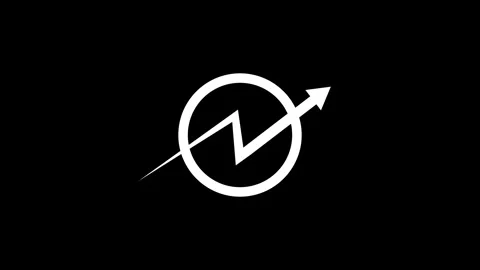 Modern Arrow within Circular Loop Icon Stock Footage 332984274