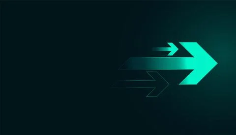 A Modern arrows moving forward represent continuous growth and the next sta.. Ilustração Stock