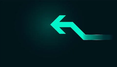 Modern arrows pointing back and backward symbolize changing direction in Fi.. Иллюстрация
