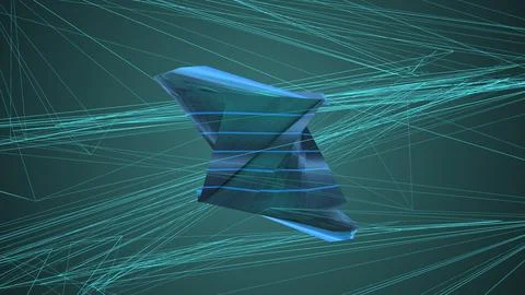 Modern art animation of entangled objects 스톡 일러스트