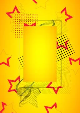 Modern art frame for text. Dynamic frame with stylish geometric graphics for  Stock Illustration