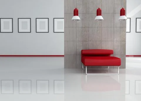 Modern art gallery Stock Illustration