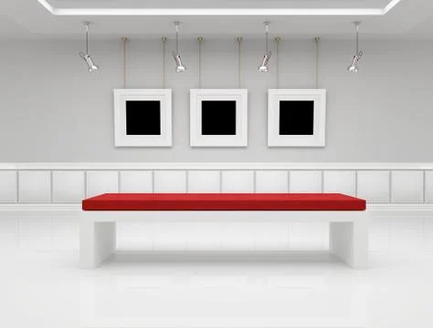 Modern art gallery Illustrazione stock