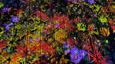 The Modern Art by lights Stock Footage 125260071