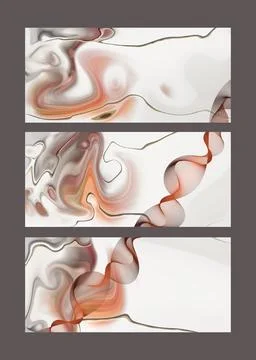 Modern artistic abstract fluid waves template Stock Illustration