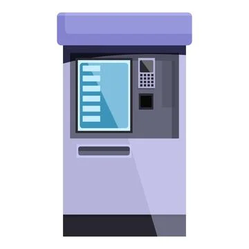 Modern atm machine displaying withdraw options Stock Illustration