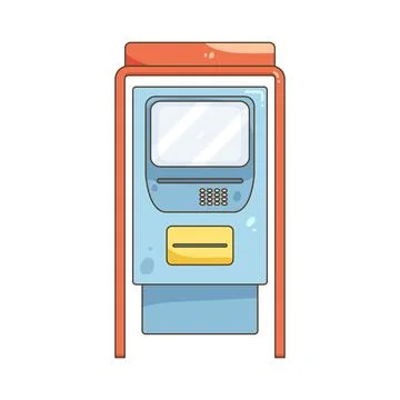 Modern atm machine Ilustración de archivo