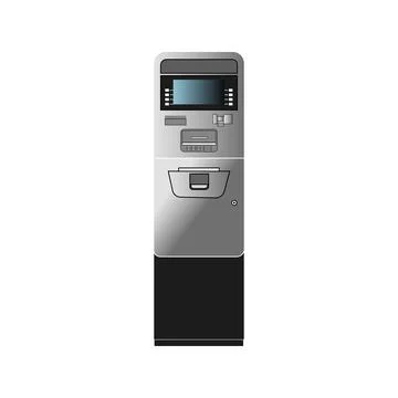 Modern ATM Machine Illustration 库存插图