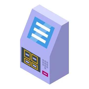 Modern atm machine showing payment terminal for transactions Stock Illustration