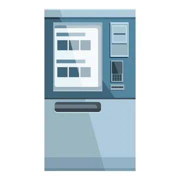 Modern atm machine showing processing payment operation on screen Stock Illustration