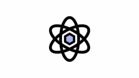 Modern atom animated icon - education and schooling design Stock Footage 295206850